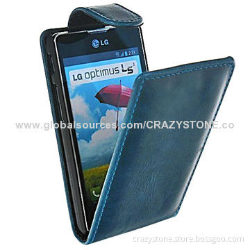 Flip Leather Case for LG Optimus L5 II Dual E455